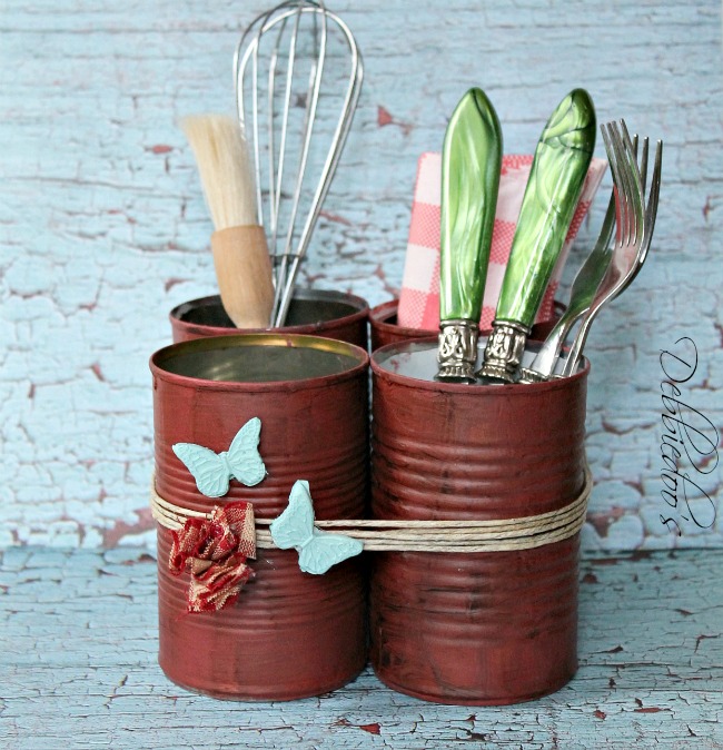 Painting cans and how to decorate with them Debbiedoos