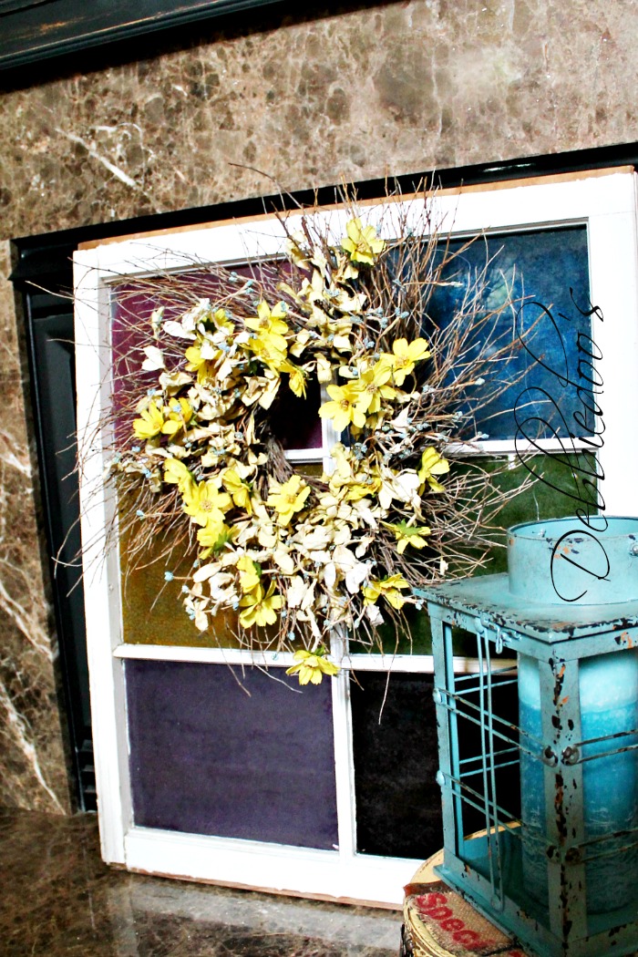 How to faux stain a window with Mod podge and Rit dye Debbiedoos