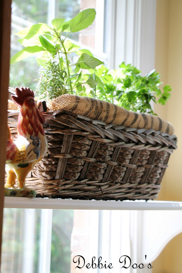 How to make an herb basket for the kitchen Debbiedoos