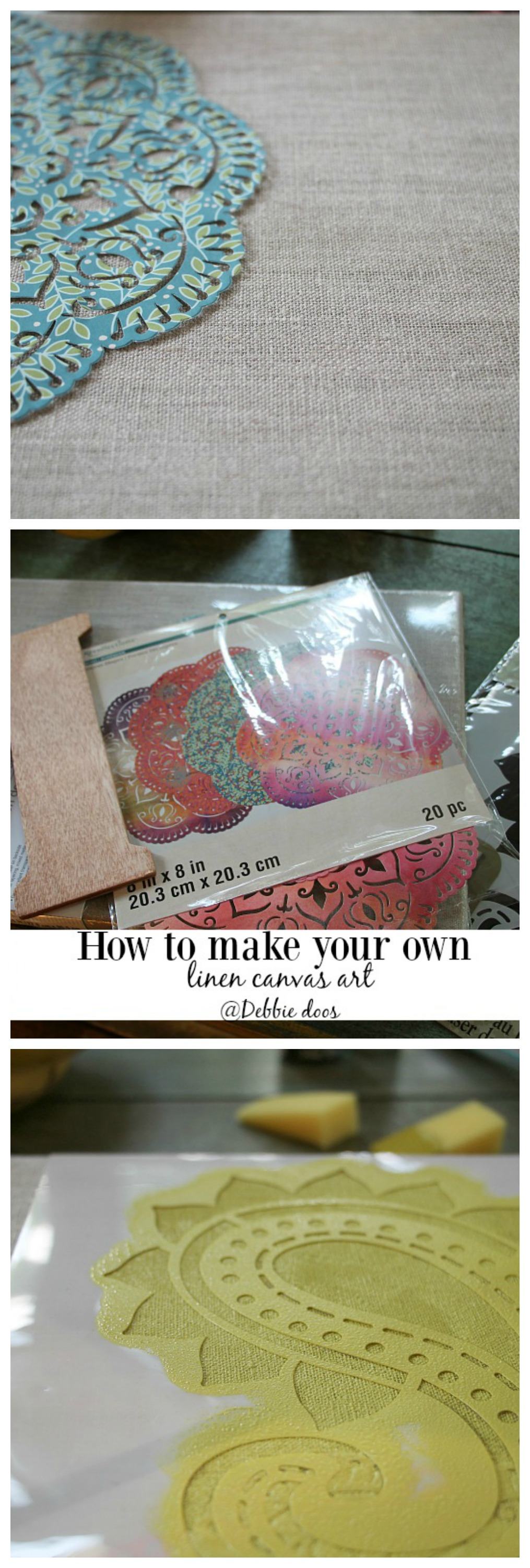 How to make your own canvas art Debbiedoos