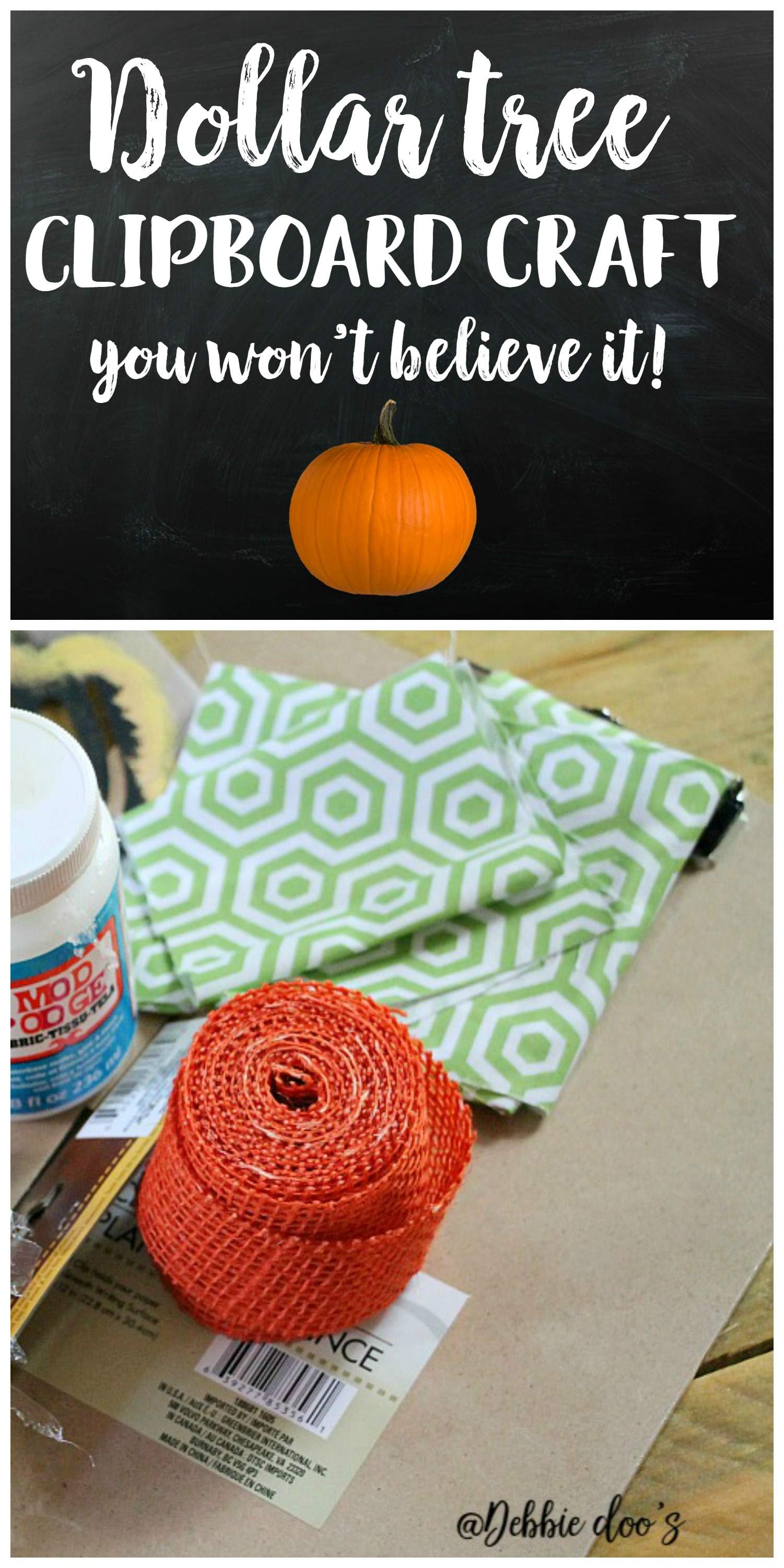 Dollar tree clipboard craft Debbiedoos
