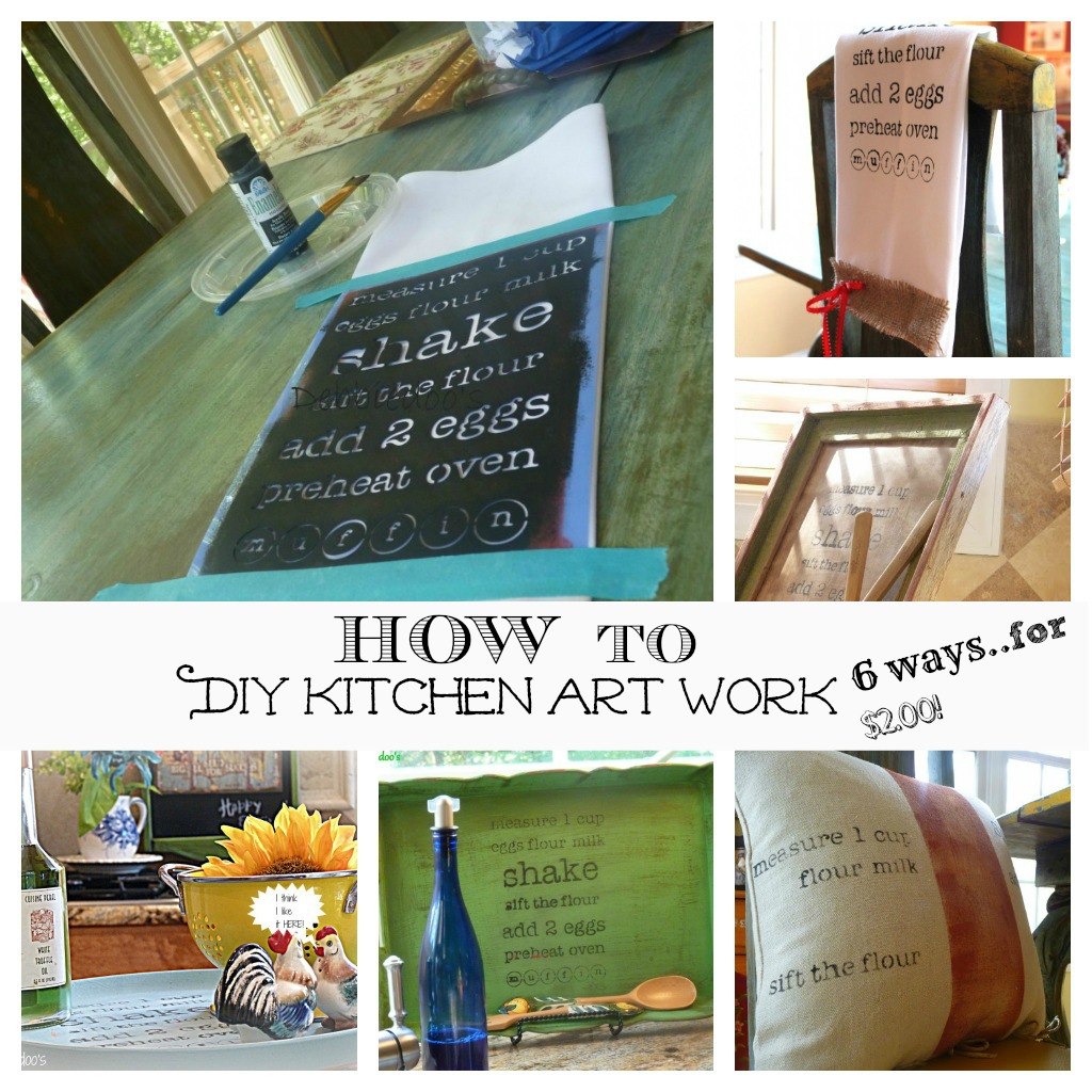 diy kitchen art work
