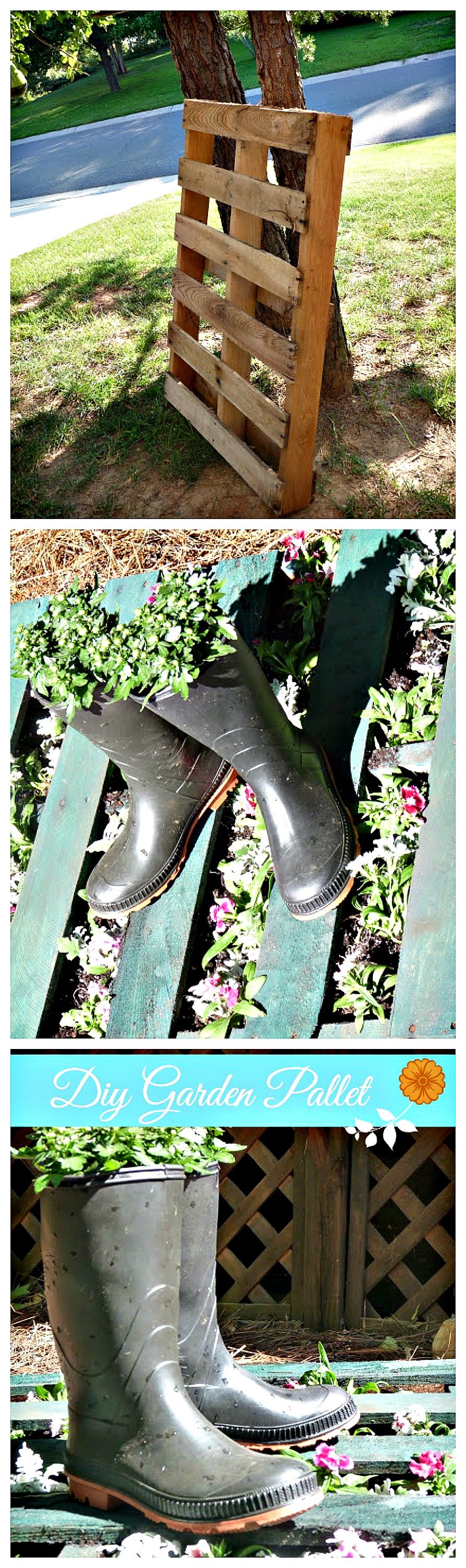 Upcycled garden wood pallet - Debbiedoo's