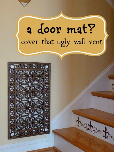 Repurposed Door Mat To Cover And Ugly Wall Vent Debbiedoo S