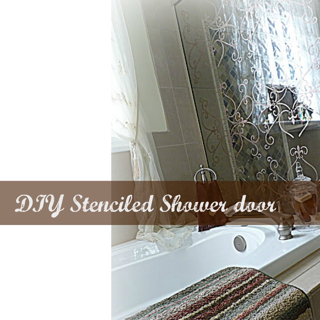 Stenciling On A Shower Door
