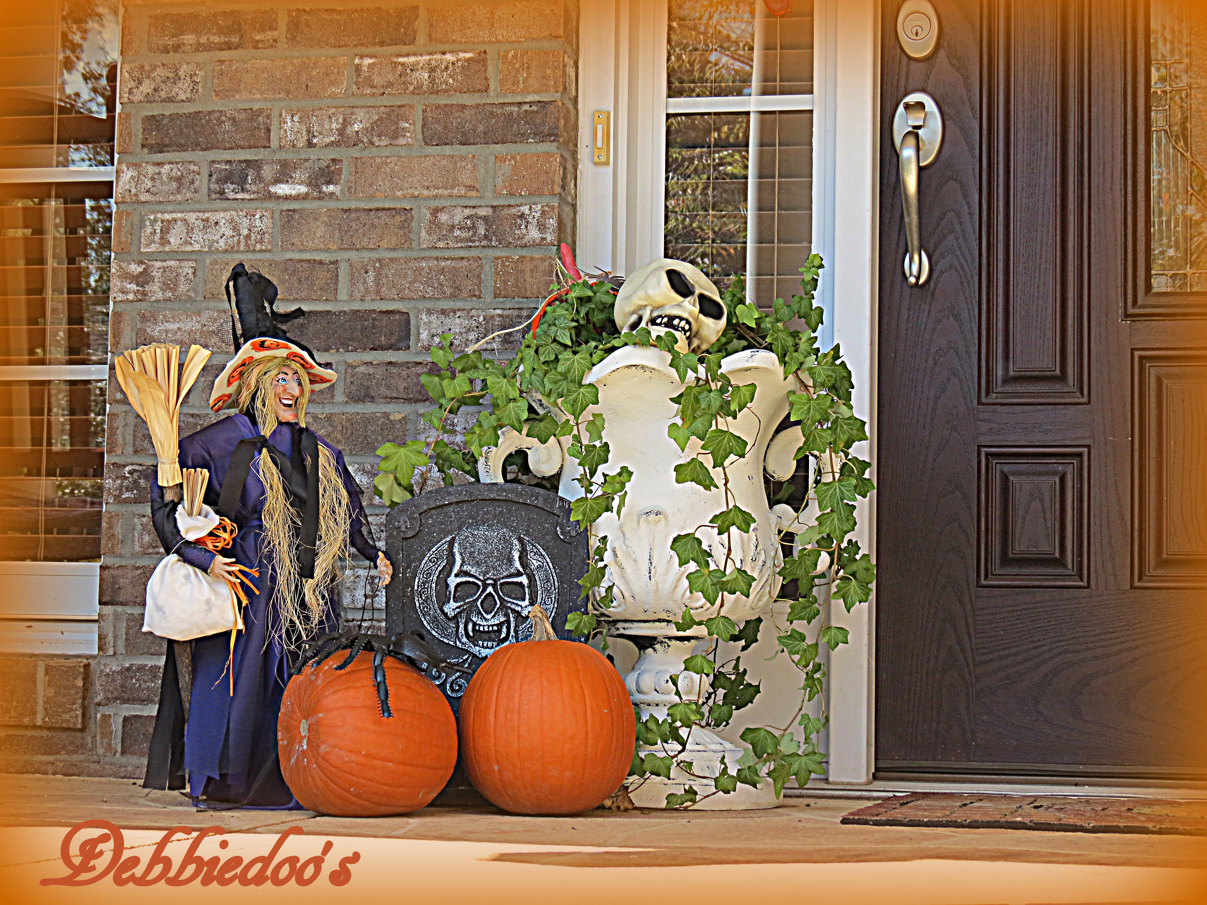 Spray painted Halloween wreath