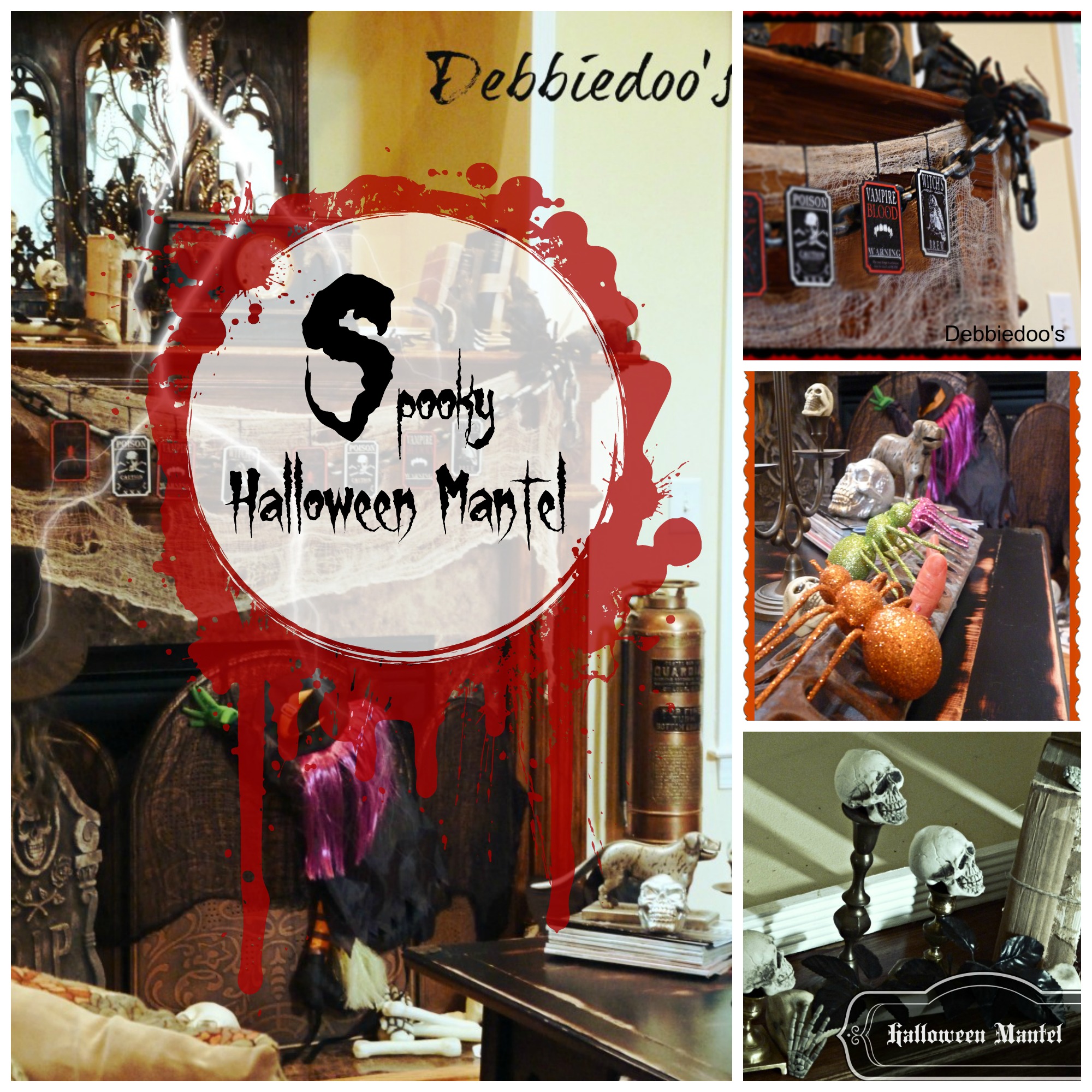 Spooky Gothic Halloween Mantel Debbiedoo S