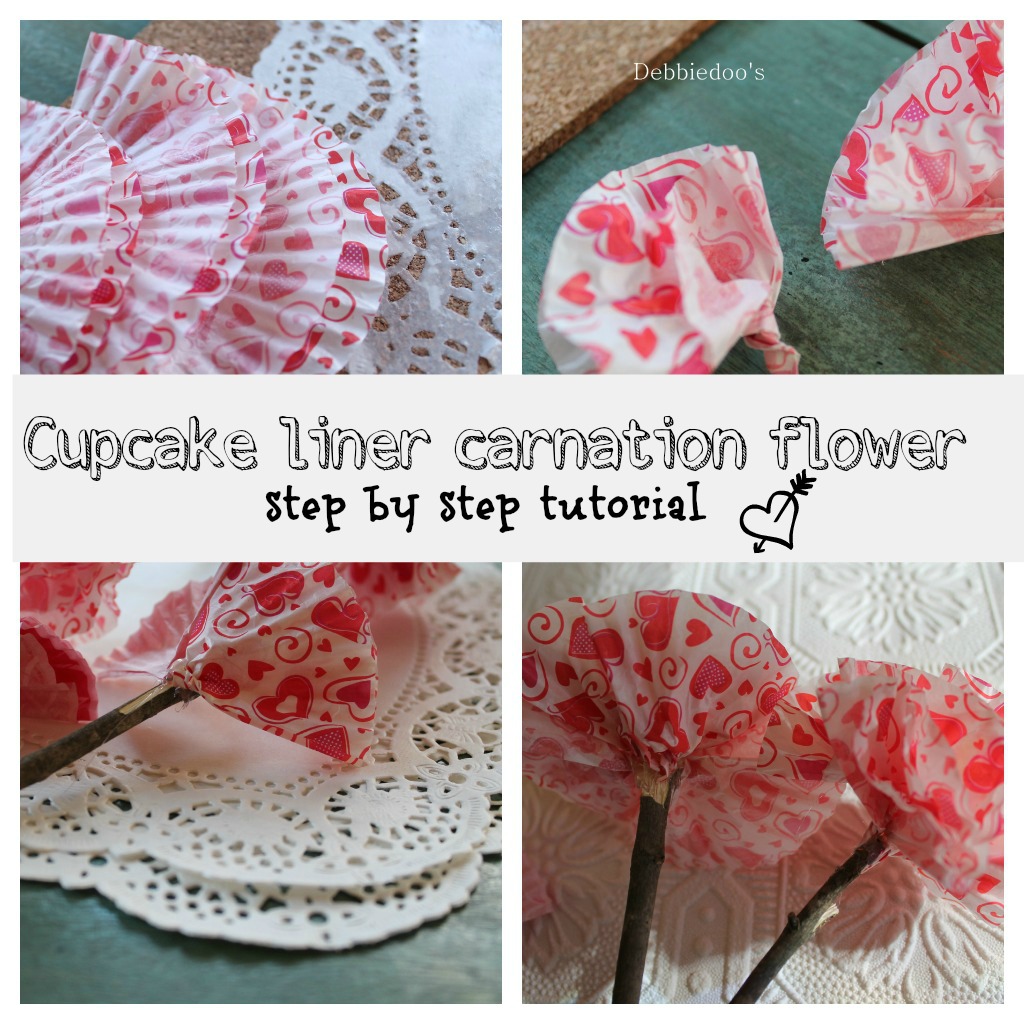 How to make cupcake liner carnations Debbiedoos