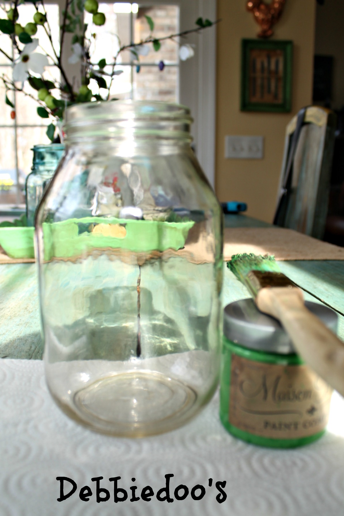 Recycled glass jar crafts Debbiedoos