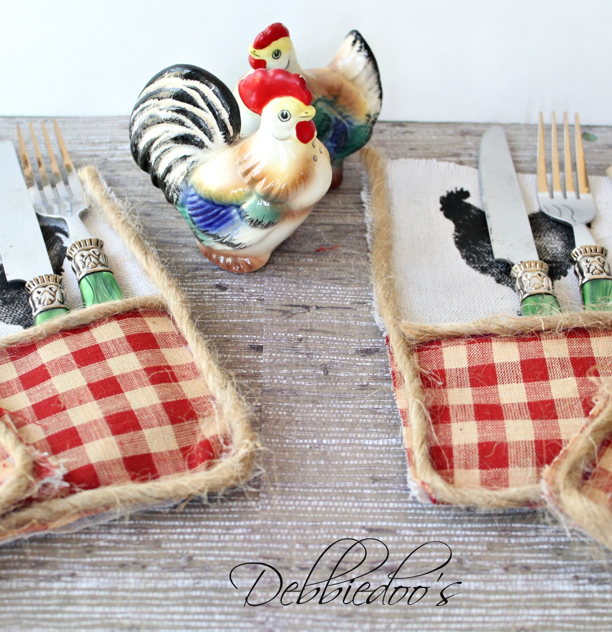 How to make utensil holders out of painters tarps Debbiedoos