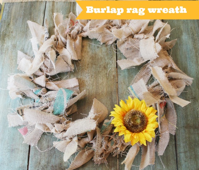 Burlap rag wreath
