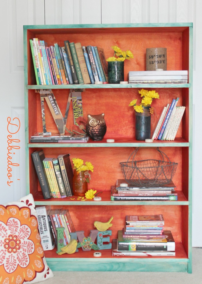 Painting A Book Shelf With Rit Dye Debbiedoos