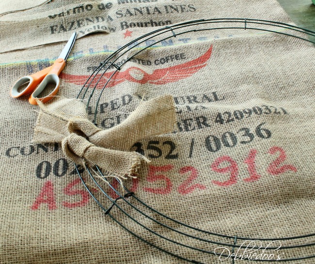 How to make a Burlap rag wreath Debbiedoos