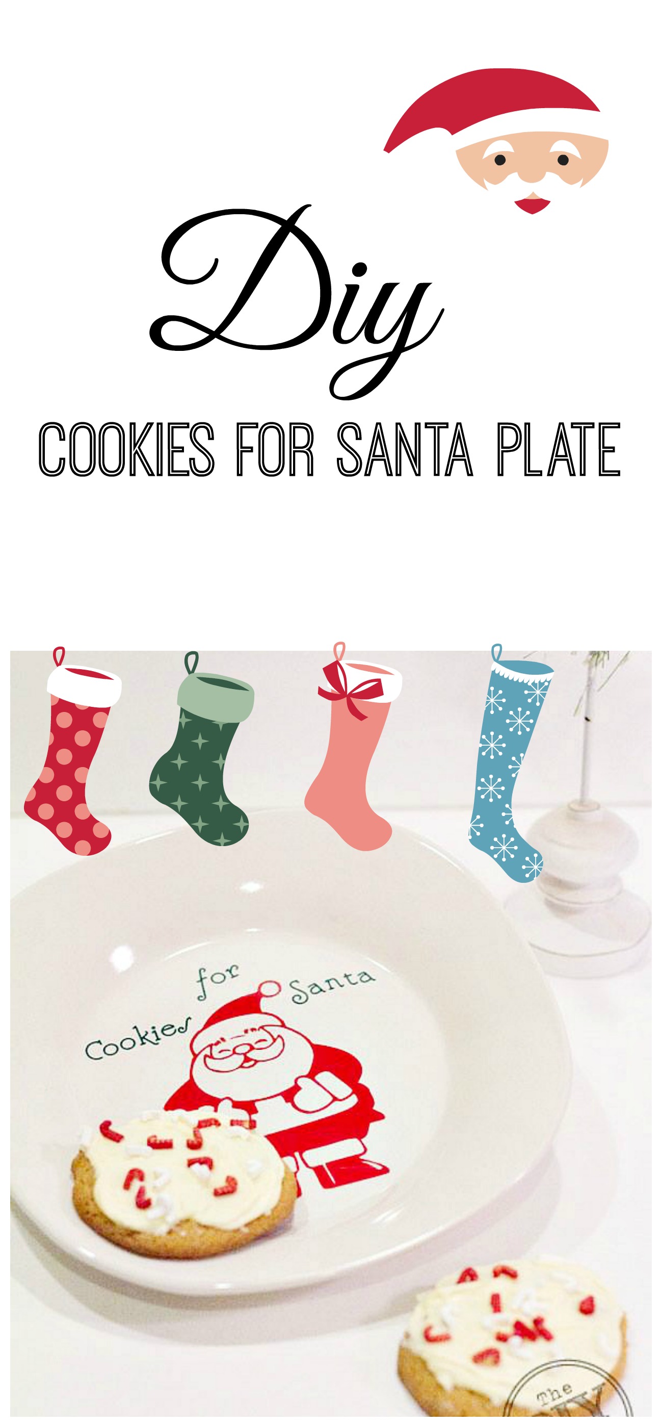 Cookies for Santa diy plate - Debbiedoos