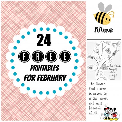 20+ Free printables for February - Debbiedoos