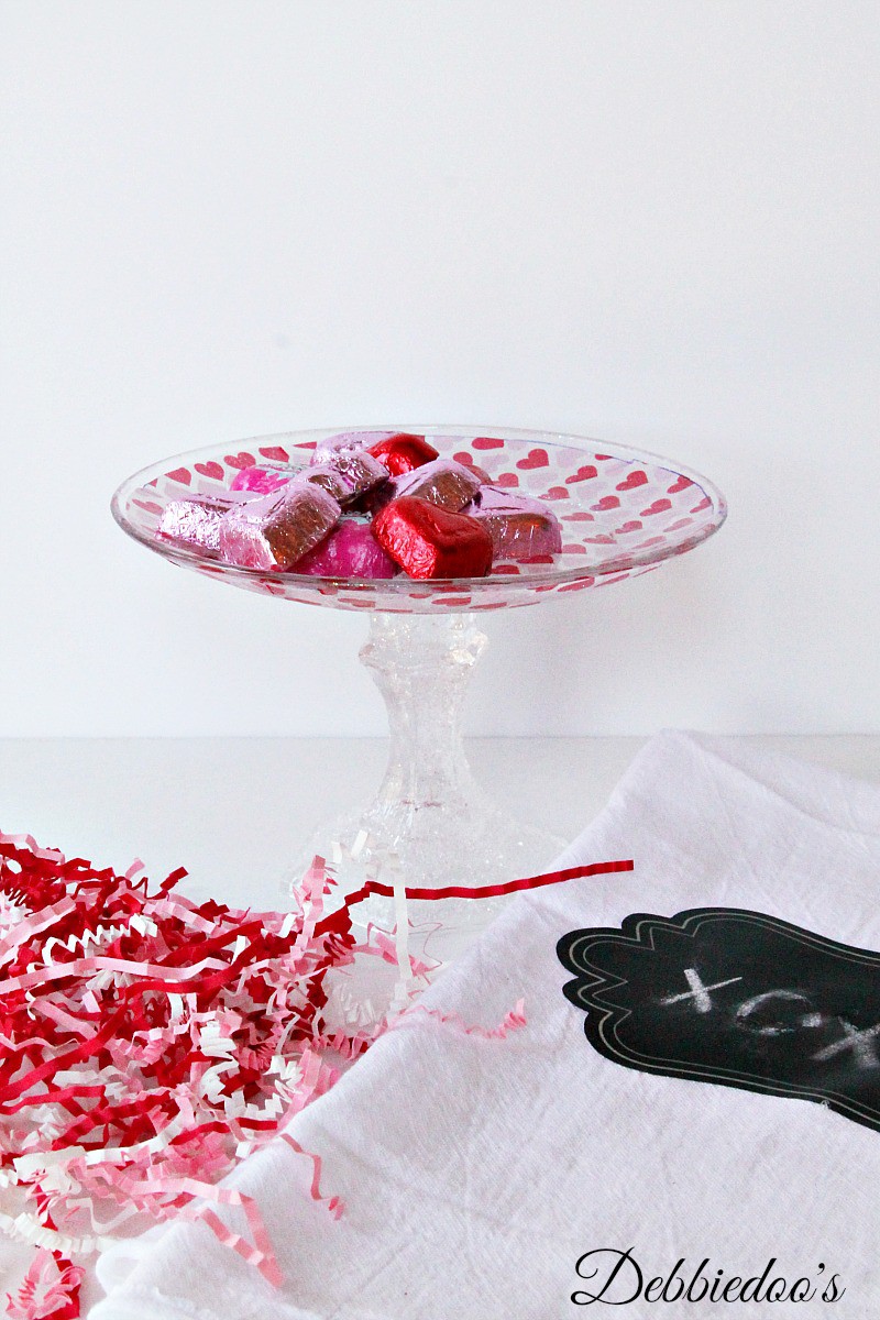 How to make a dollar tree Valentine candy dish Debbiedoos