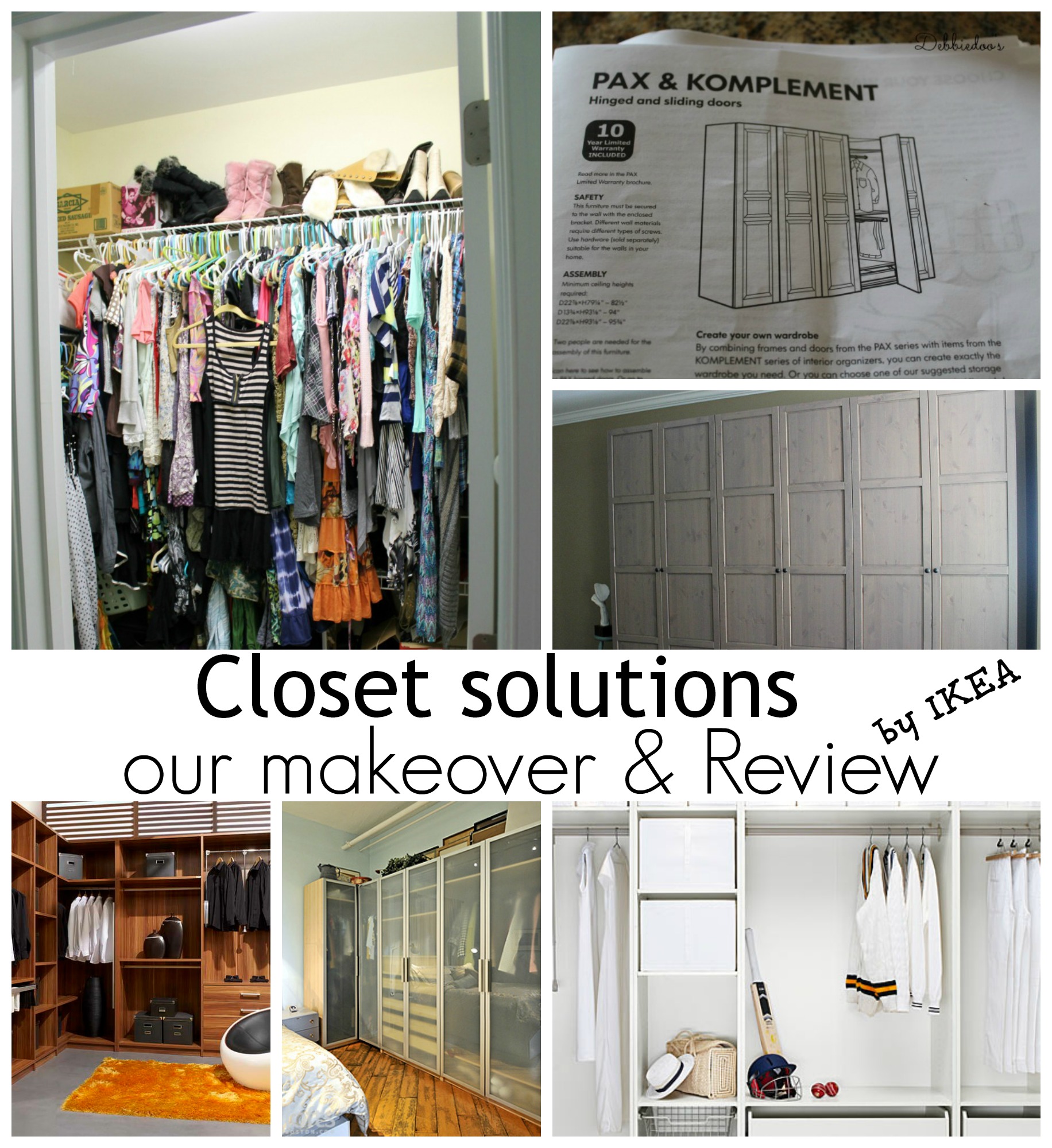 Closet solutions and a makeover from Ikea Debbiedoos