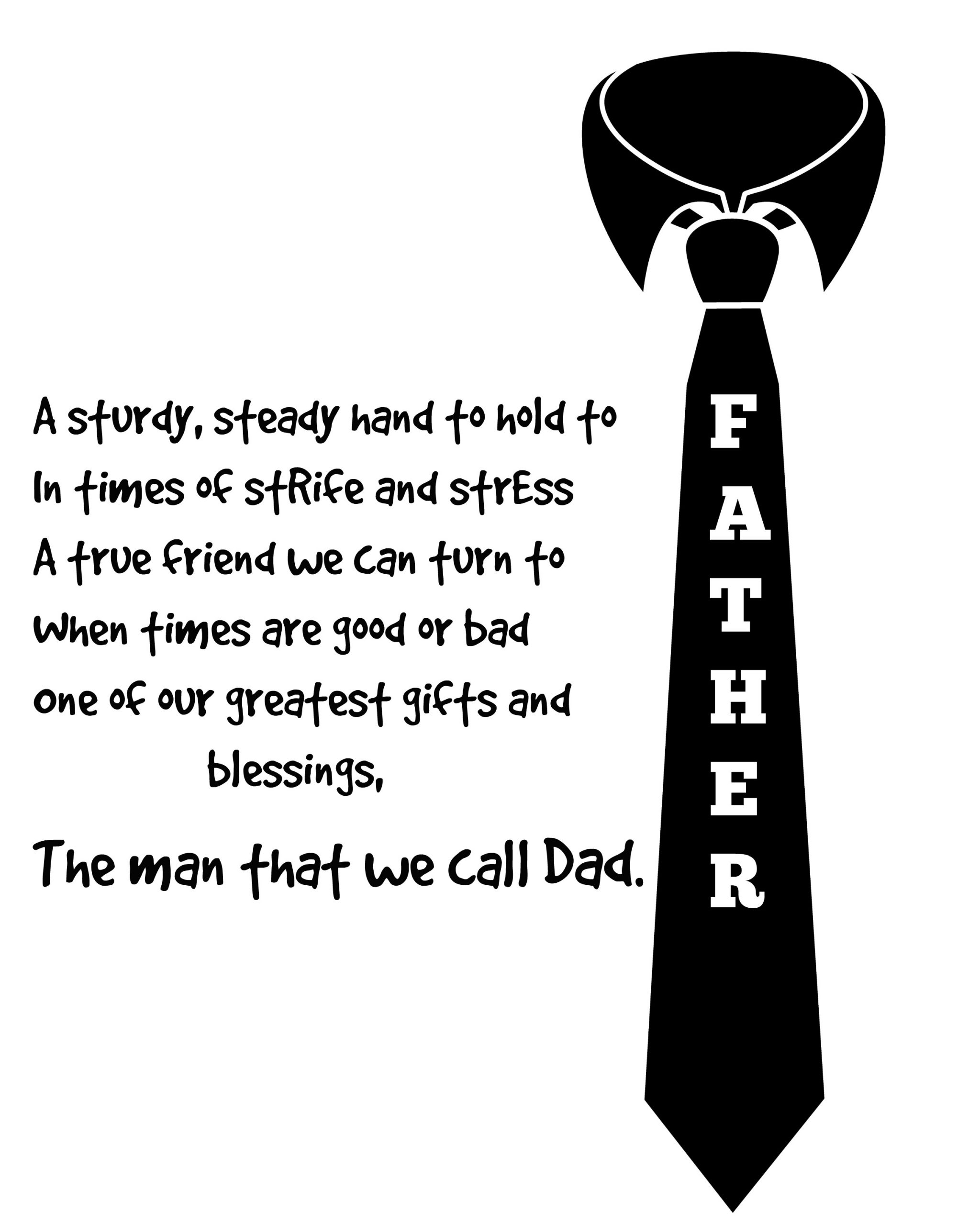 Printable Father s Day Poem Printable Word Searches