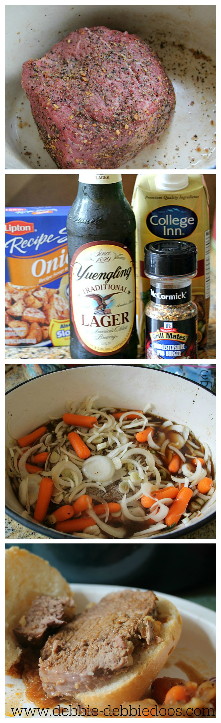 How to make a french dip in a dutch oven Debbiedoos