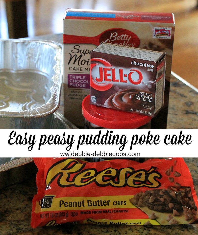 Easy Chocolate pudding poke cake Debbiedoos