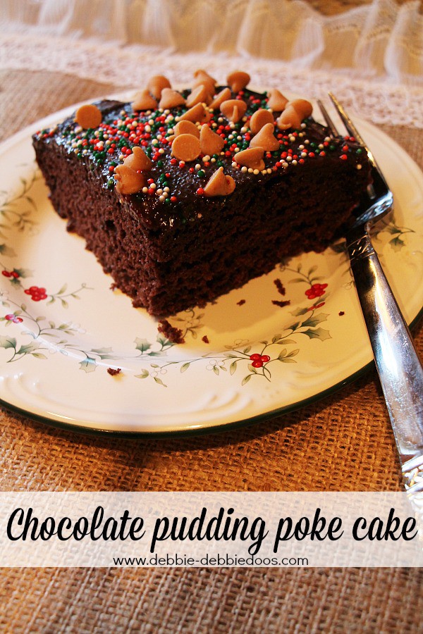 Easy Chocolate pudding poke cake Debbiedoos