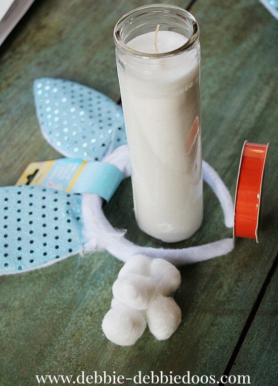 Dollar tree diy bunny candles Debbiedoos