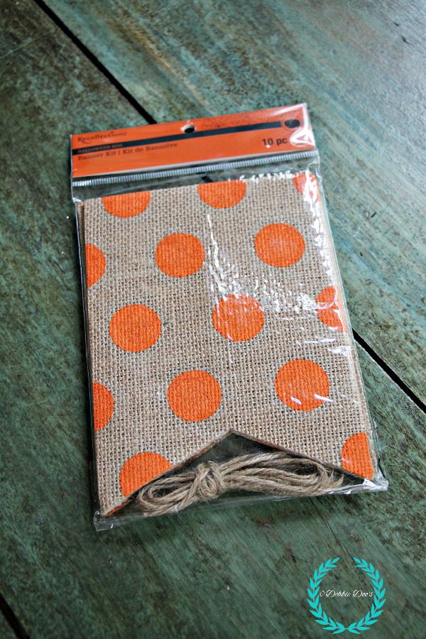 Diy polka dot Fall banner Debbiedoos