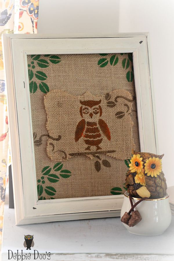 How to make your own Fall art on burlap Debbiedoos