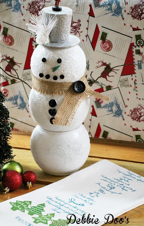 how to build a snowman without any snow debbiedoos stick christmas tree ornament