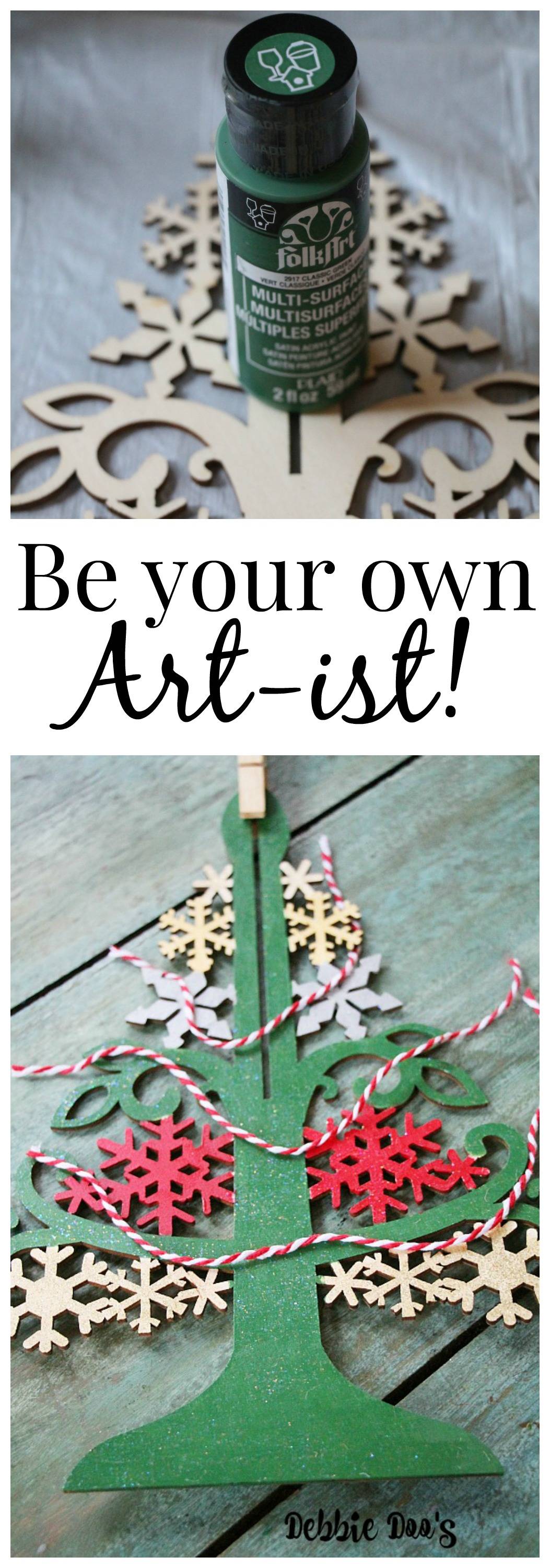 diy wood christmas tree ornament with folk art craft paint and mod podge - Wooden Christmas Ornaments To Paint diy wood christmas tree ornament with folk art craft paint and mod podge - Wooden Christmas Ornaments To Paint