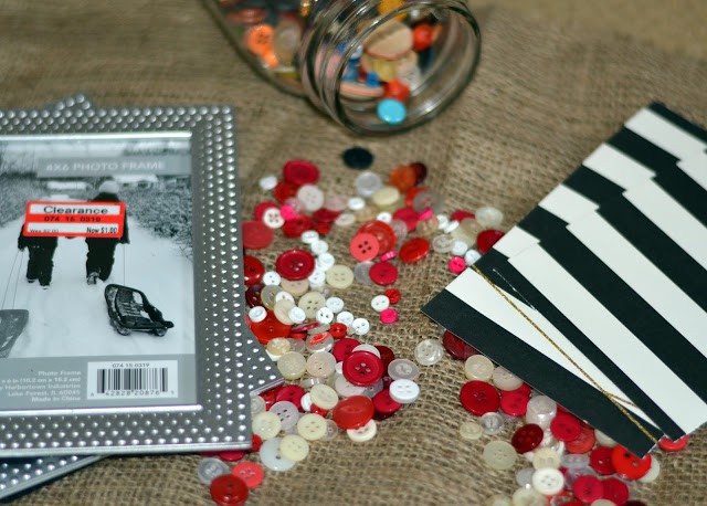 Supplies needed for Valentine button art