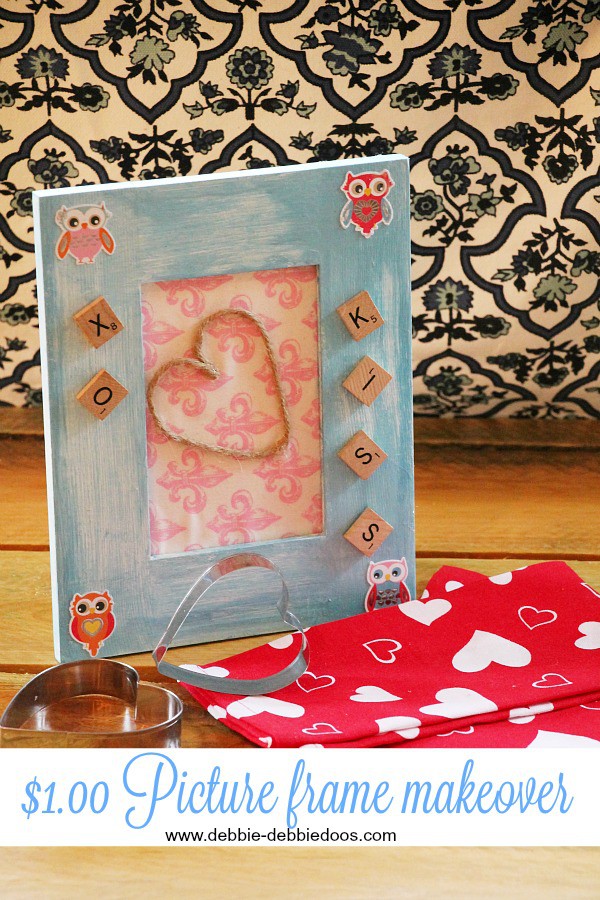 1.00 Valentine picture diy art frame Debbiedoos