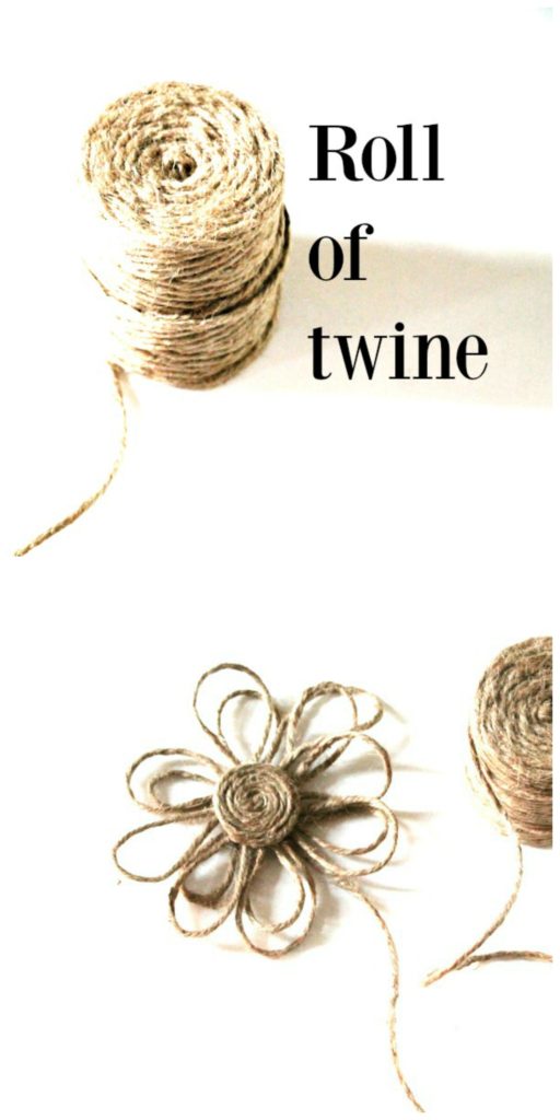 Make a twine flower. Perfect for embellishing home decor, gifts and more.
