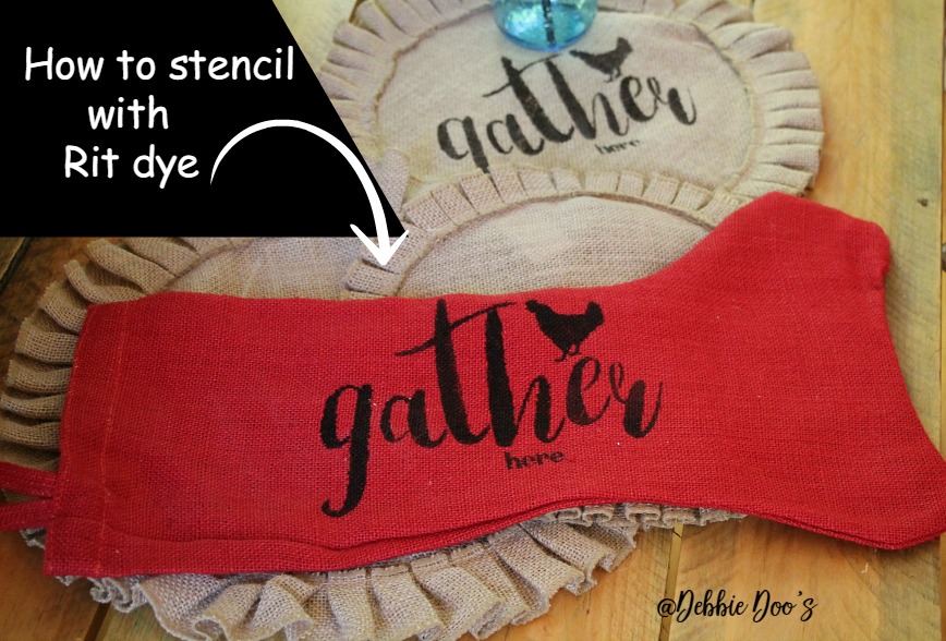 How To Stencil Using Rit Dye Debbiedoos