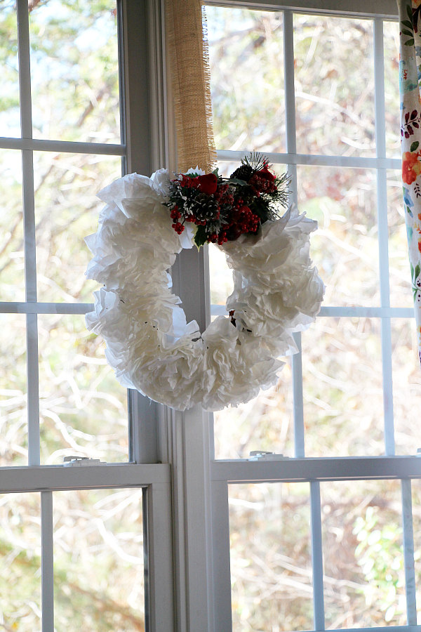 How to make a coffee filter wreath