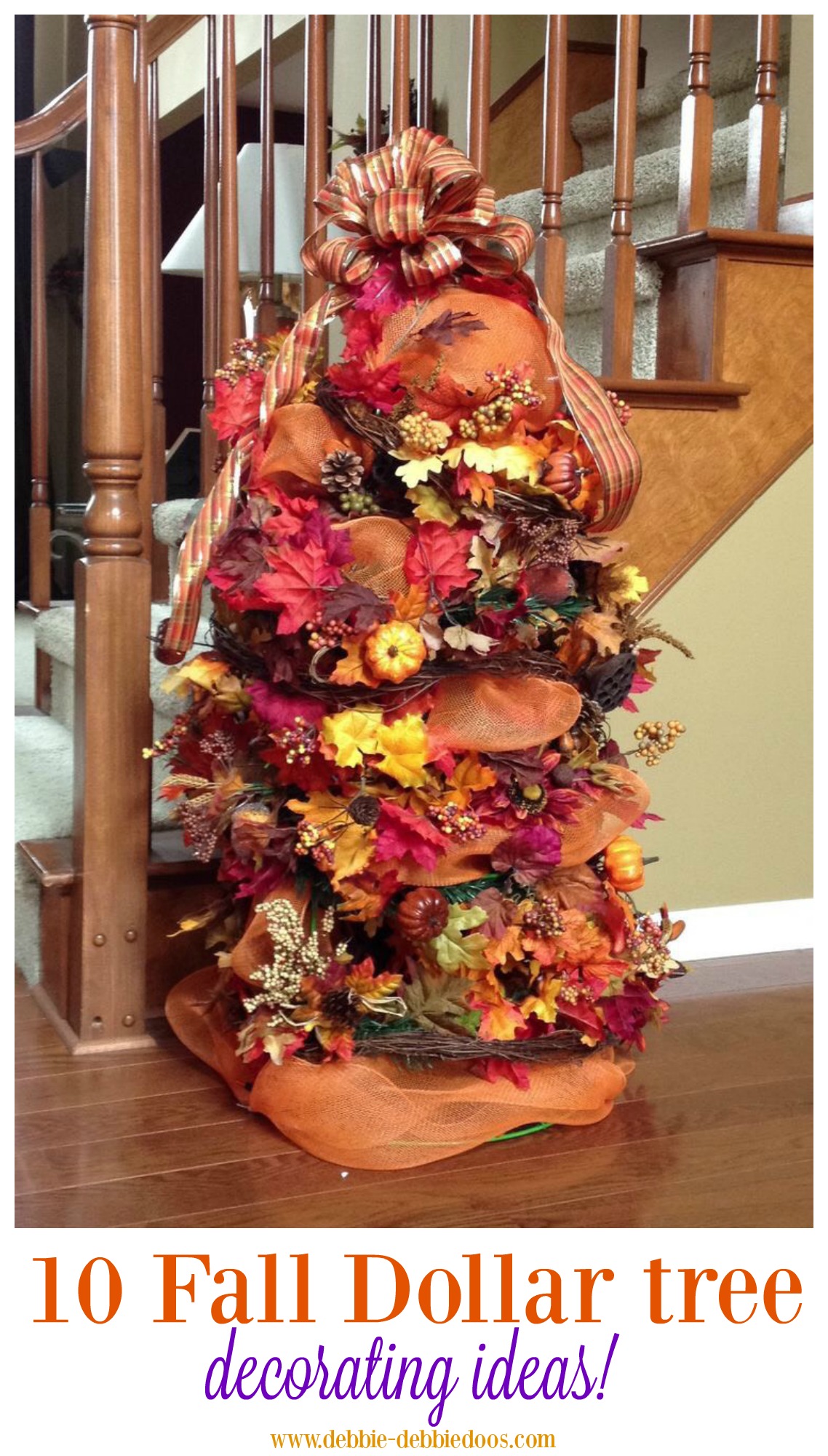 Festive fall decorating tree ideas - Debbiedoos