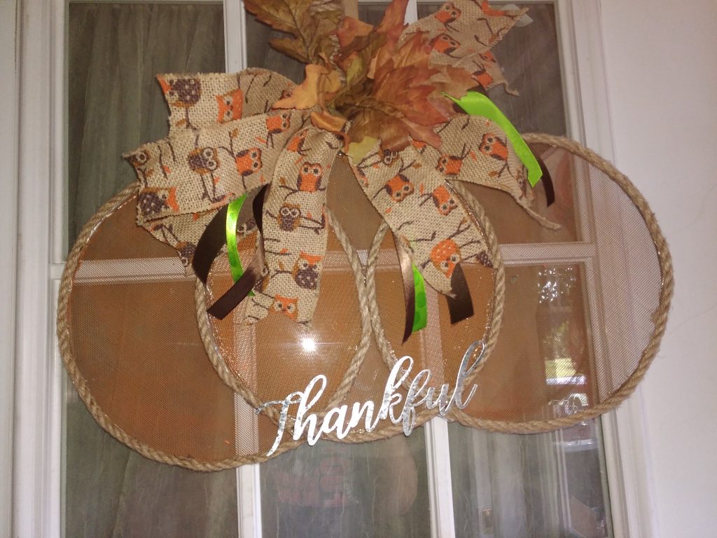 Dollar tree DIY splatter screen wreath