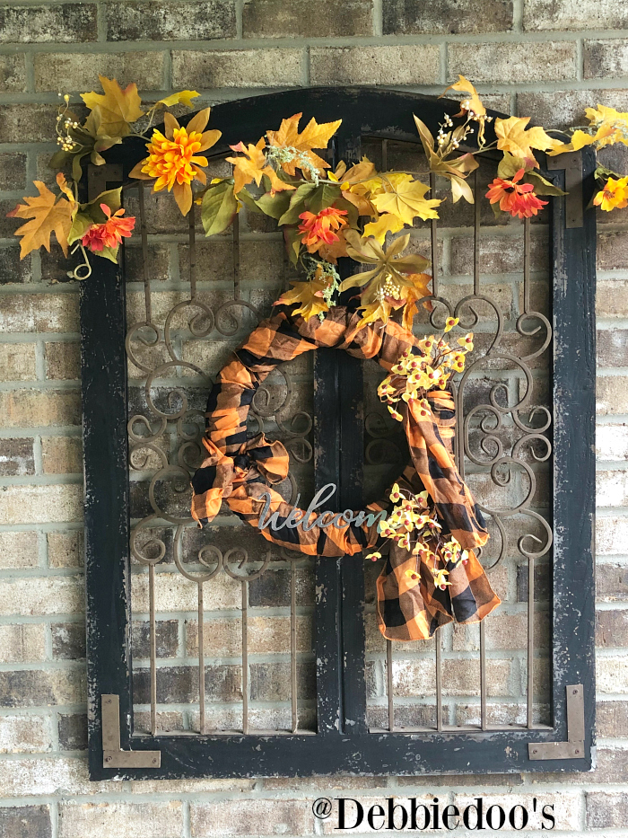 Dollar tree Fall Scarf Wreath