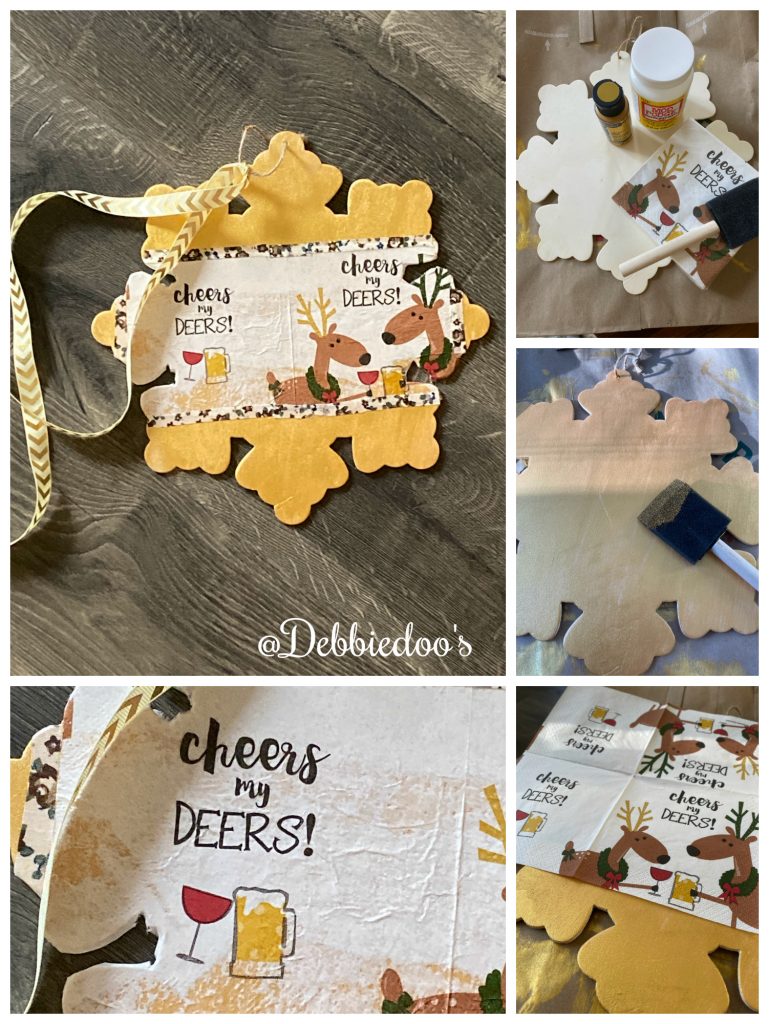 Dollar Tree Wood Snowflake makeover