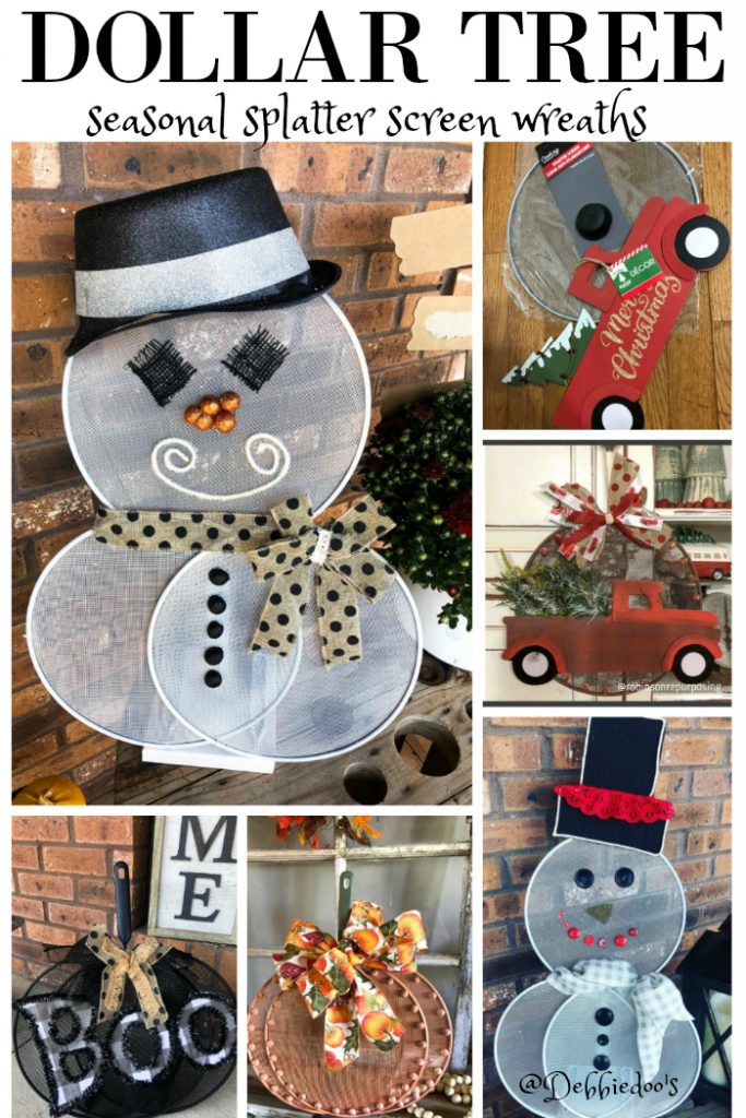 Dollar tree Splatter Screen wreath ideas