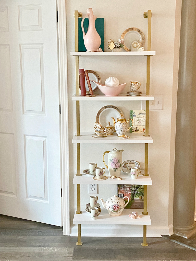 Mid Century Modern Shelf styling Debbiedoos