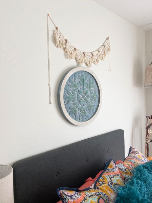 boho swag over bed