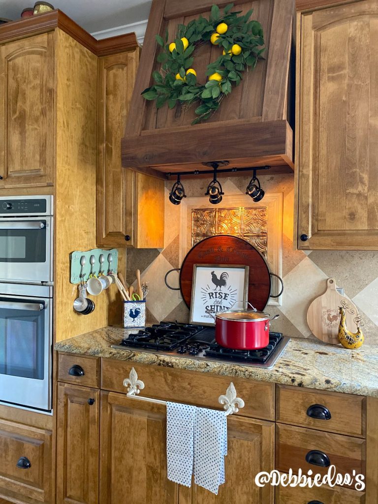 Farmhouse style kitchen that is not white