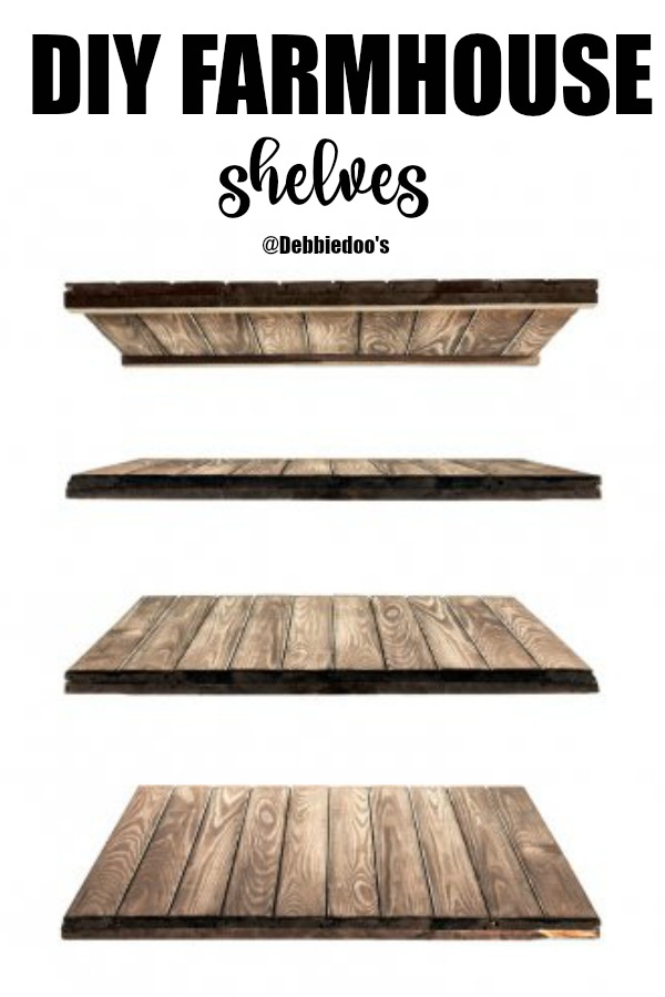 DIY farmhouse pantry and wall shelves
