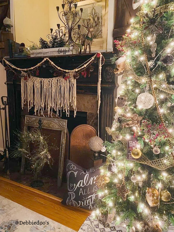 Rustic Boho Christmas decor