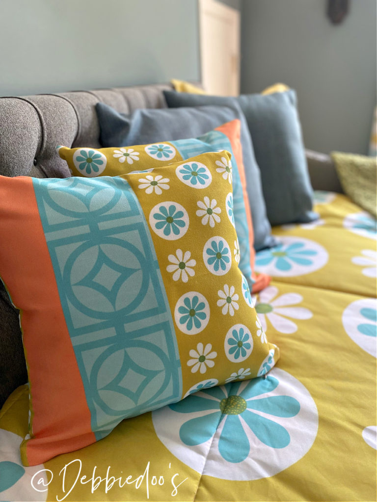 Flower Power groovy 70's pillows